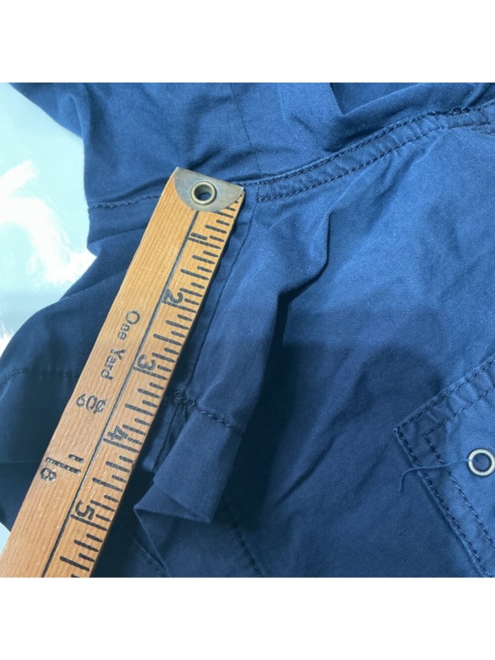 Sonoma Goods For Life Women's Navy Blue Cotton Stretch Shorts Size 10 W/ Pockets - Picture 8 of 10